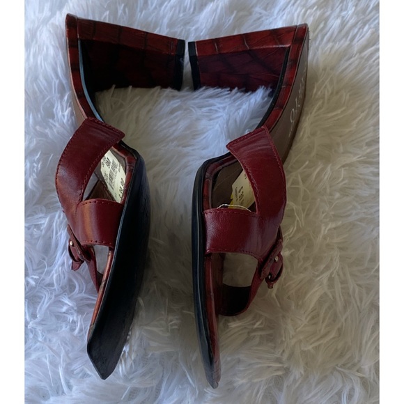 Franco Sarto squared toe high heeled sandals 9M - Picture 7 of 9